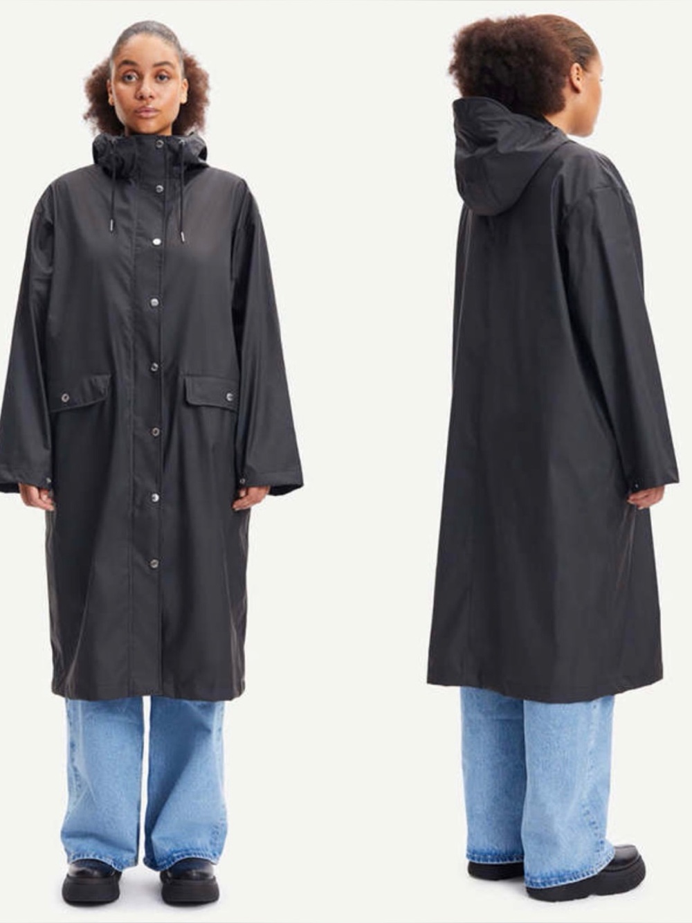 Samsoe Samsoe Stala Long Raincoat Jacket Black , Small